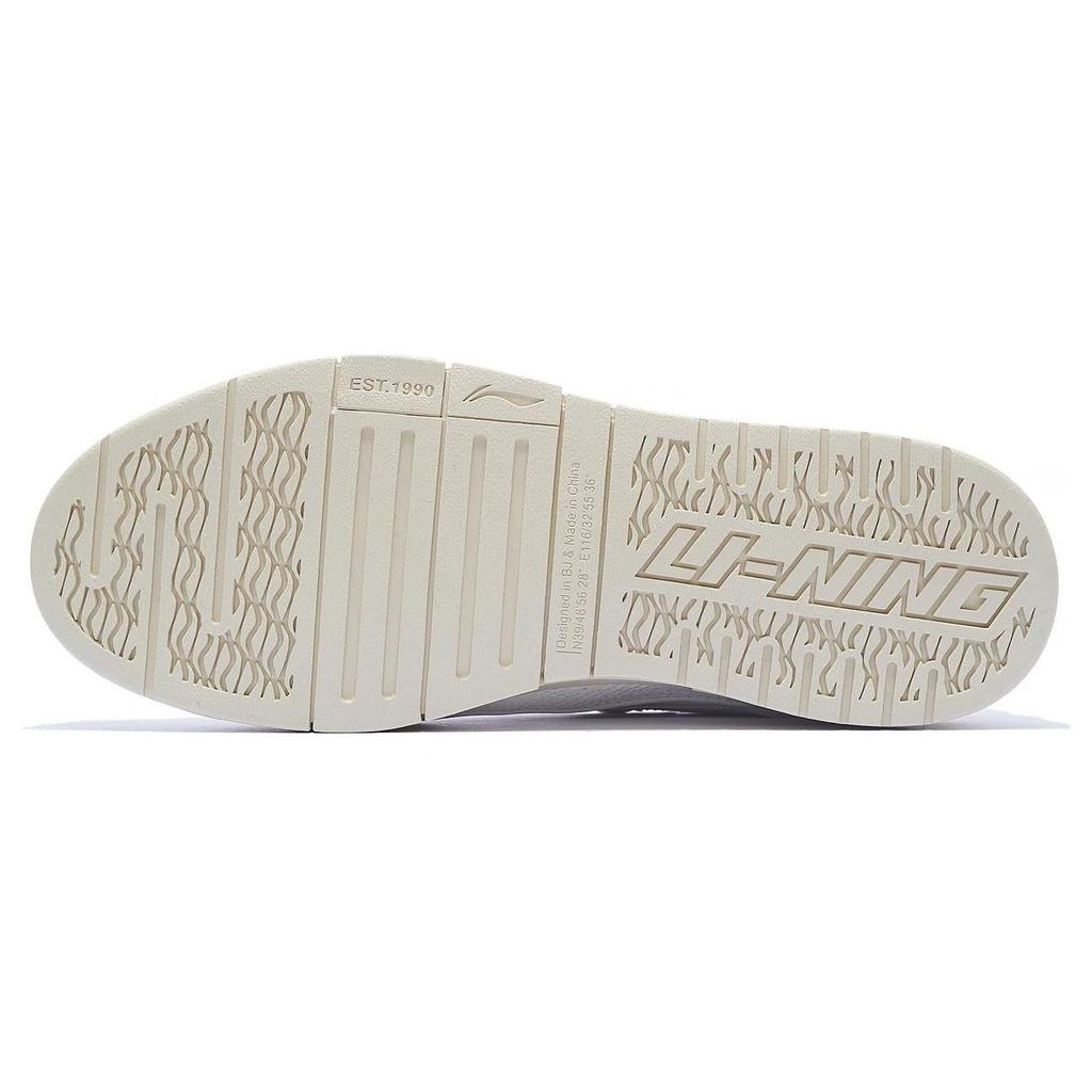 Li Ning We Wo Golden Comfortable Versatile Non-Slip Wear-Resistant Breathable Low-Top Skate Shoes Men Sneakers White AECS073-7