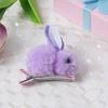 1 Pair Winter Plush Bunny Hairpins Hair Clips Vivid Color Creative Shape Adorable Sweet Hairpins Hair Accessory for Kids