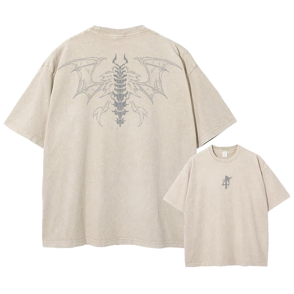 Japan Anime Bleach Ulquiorra·Cifer Graphic Printed T Shirt Men Women Manga Tshirts Harajuku Washed Cotton T-shirt