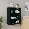 VidaXL Wall-mounted Hanging Cabinet Black 69.5x32.5x90 Cm 812313