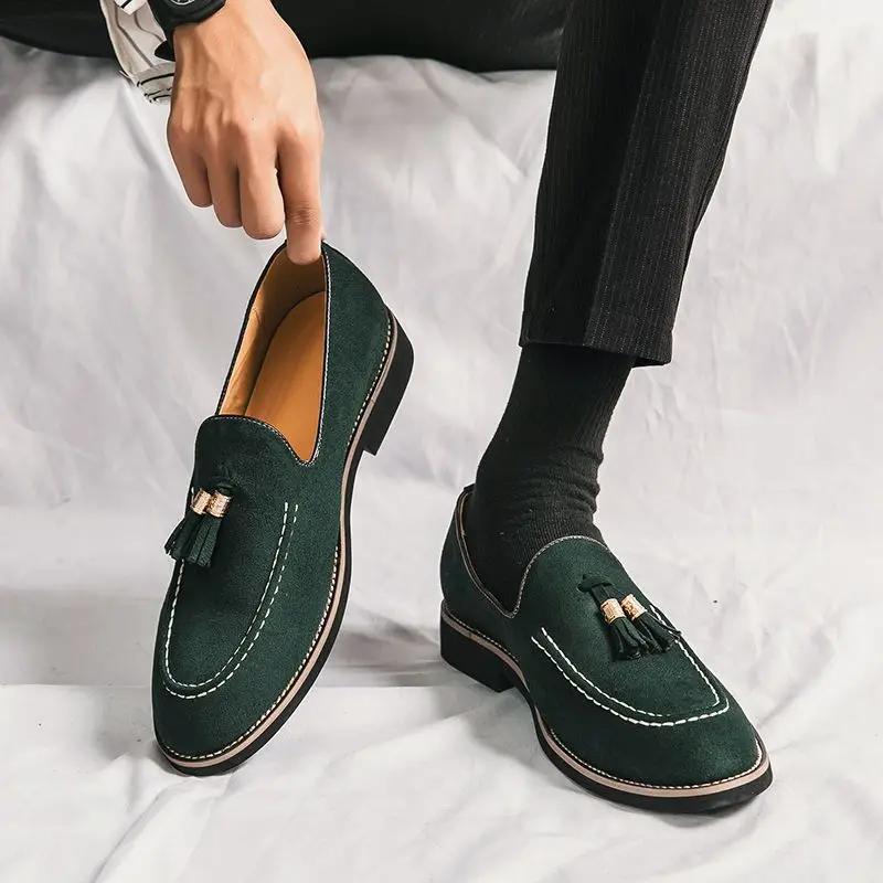 Man Casual Shoe Loafers Leather Shoes for Men Slip-on With Tassels Shipping Free Comfortable Sale New In 2024 Trend Low Price Pu