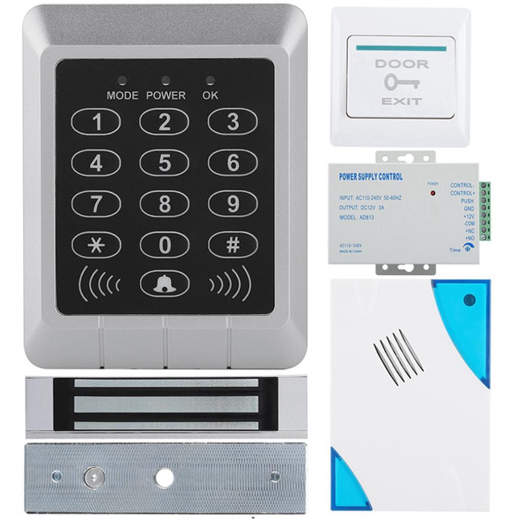 Electric Magnetic Door Lock Access Control Card Password Door Security System Kit