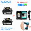 18v 5 .0ah Rechargeable Battery Li -Ion Battery Replacement Power Tool Battery for Makita Bl1850 Bl1860 Bl1830 +3a Charger