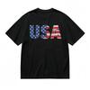 Men's Comfy Slight Stretch Breathable Classic T-Shirt USA Flag Graphic Tee