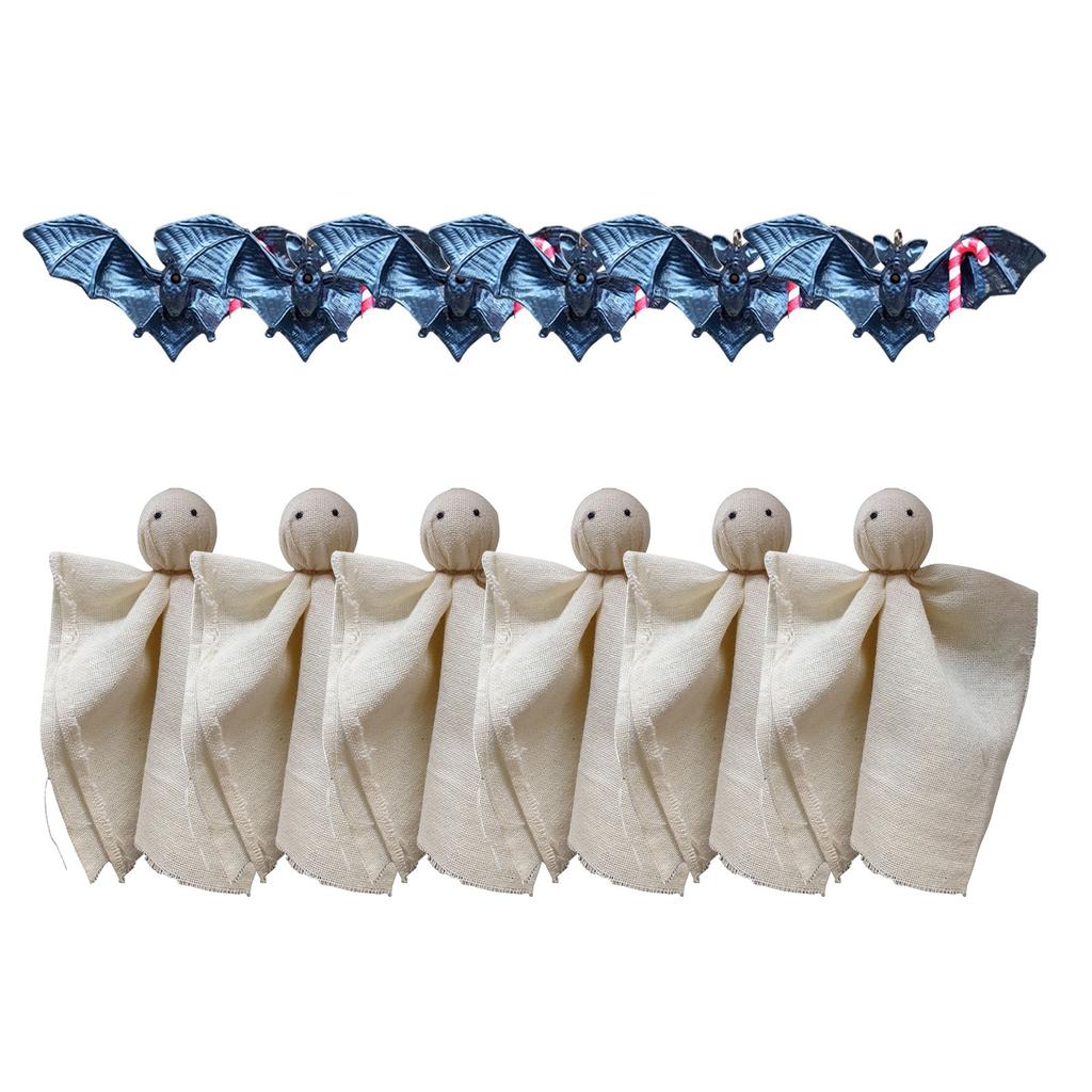 Halloween Ghost And Bats Pendants, Creative Holiday Atmosphere Pendants