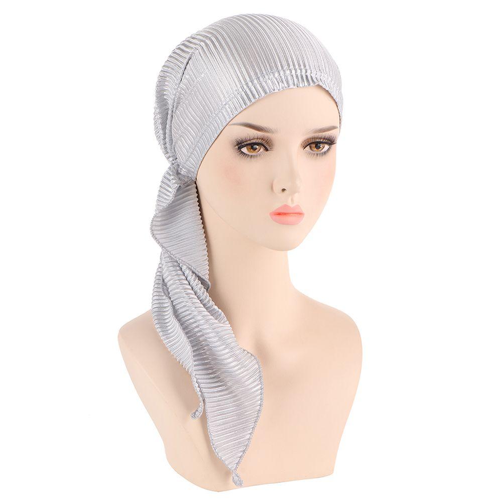 Cover Women Headscarf Headwear Headwrap Cancer Chemo Cap Pre-Tied Bonnet Beanie Cap Muslim Hijab
