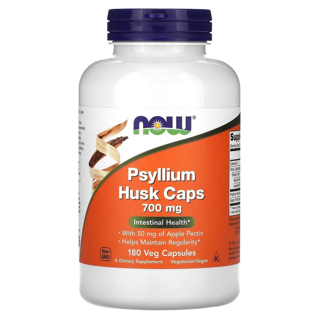 Psyllium Husk Capsules, Veggie Capsules 180 Tablets (700 Mg Per Capsule)