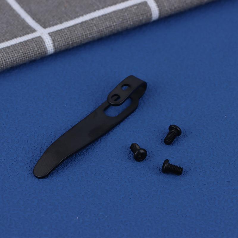 1Set 420 Stainless Steel Material Knife Back Clip With 3Pcs M2.5 Screws Pocket Waist Clamps For Knives Diy Make Accessories