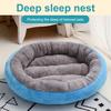 Cozy Pet Dog Bed Winter Warm Kennel with PP Cotton Filling Round Shape Dog Sleeping Bed for Cats Small Large Dogs