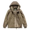 Winter Padded Jacket Men's Plus Velvet Padded Padded Jacket Hooded Lamb Fleece Jacket