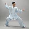 2Pcs/Set Unisex Button Placket Shirt Loose Solid Color Chinese Traditional Tai Chi Suit Kung Fu Wear Men Clothes