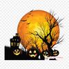 Haunted House Halloween Haunted House Iron On Heat Transfer Printing Vinyl Patches Sticker for Clothes DIY Appliques Washable Patches