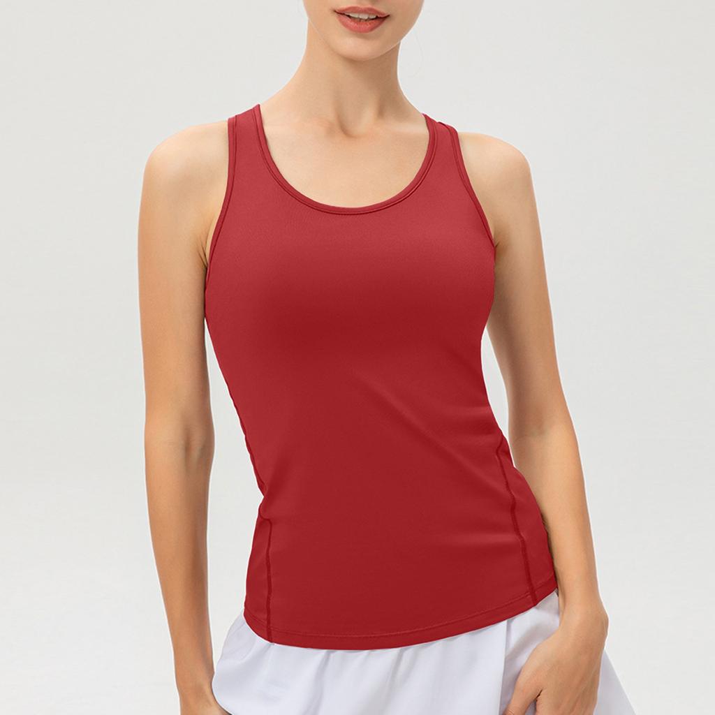 Women's Top Solid Color Sports Fitness Running Yoga Quick Drying Vest