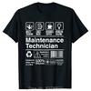 Funny Maintenance Worker Oversized T-shirt Mechanic Men's Clothing Harajuku Cotton Tshirt Slim Fit Eu Fashion Fitness T Shirt