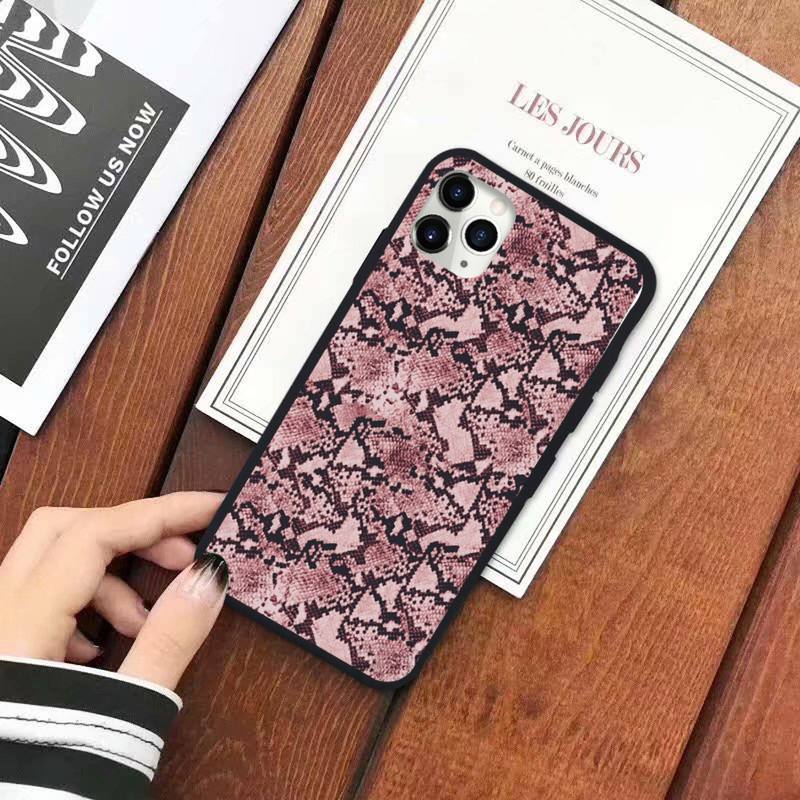 Snake Skin Print Animal Phone Case for iPhone 11 12 13 Pro XS MAX 8 7 6 6S Plus X 5S SE 2020 XR