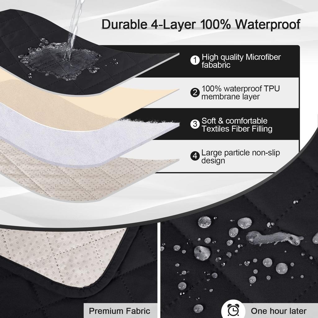 100% водонепроницаемый чехол для кресла-реклайнера, моющиеся чехлы для диванов для детей, домашних животных, собак, защитный чехол для мебели с эластичными ремнями