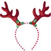 Dasababa Christmas Party Decoration Headband Red Horn