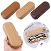 Women Men Portable Large Capacity Glasses Holder Glasses Box Eyeglasses Case Wood Grain