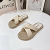 Fashion Straw Sandals New Summer Light Casual Soft Bottom Beach Flip-flops Waterproof Non-slip Sandals