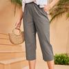 Women's Summer Pocket High Waist Solid Colour Casual Pants
