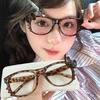 Y2K Leopard Print Eyeglasses Frame Anti Blue Light Eye Glasses Japanese Kawaii Retro Glasses Cartoon Cute Decorative Eyewear