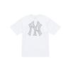 New MLB MONOGRAM Collection New York Yankees SS25 T Shirt Unisex White 3ATSM7053-50WHS