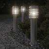VidaXL Outdoor Floor Lamp and Outlet Silver 60 Cm Stainless Steel, Outdoor Ground Lighting, Ground Lighting of 4006373