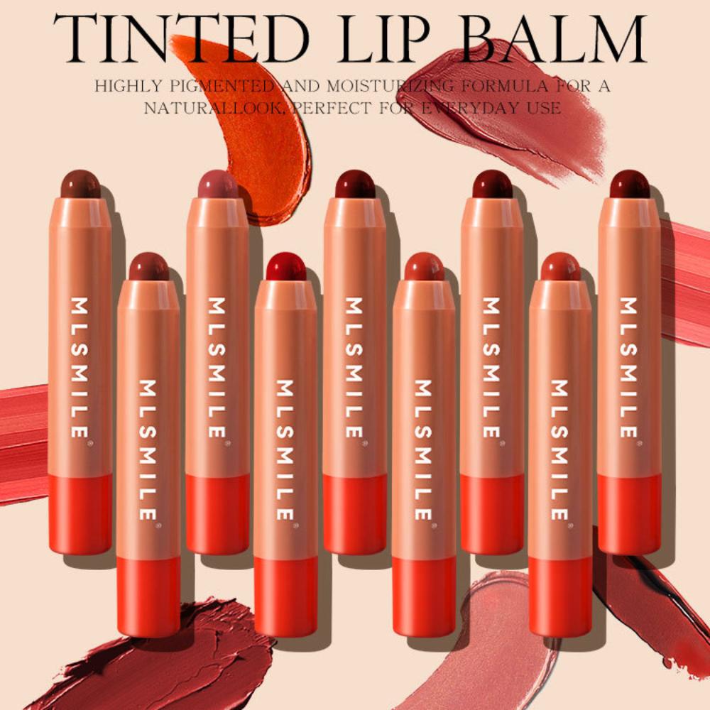 3Pcs/set Tinted Moisturizing Lipstick Matte Lip Glaze Lips & Cheeks Dual Use Lip Balm Long Lasting Moisture Lipstick Pencil