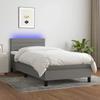 VidaXL Slatted Bed Base with Mattress and LED, Upholstered Bed, Single Bed, Adult Bed for Interior Bedroom, 3133198