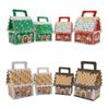 5PCS Christmas Candy Boxes House Shape Gifts Wrapping Bags DIY Cookie Candy Chocolate Packing Boxes Xmas Party Home Decoration