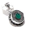 Natural Green Onyx Gemstone Handmade 925 Sterling Silver Pendant 1.77" k4G03