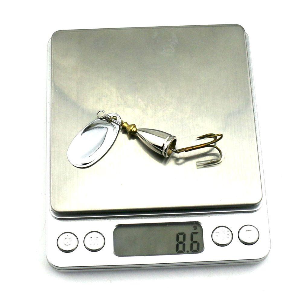 1/2/5pc Hot Sequins Durable Crank Bait Spoon Spinner Treble Hook Fishing Lure