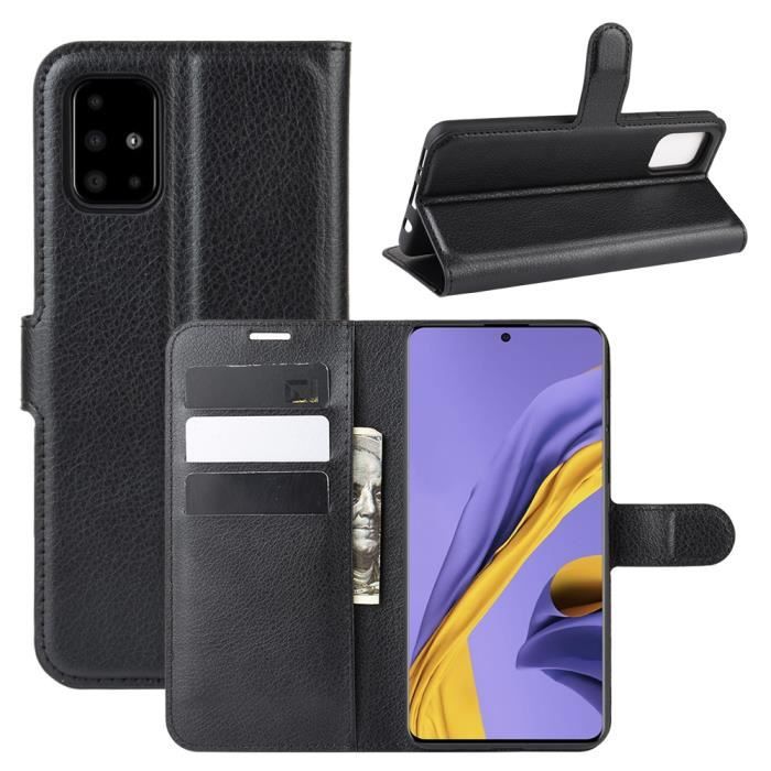 Case Cover - Samsung - Galaxy A51 - Black - Wallet - PU Leather