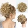 Messy Hair Buns Wig Piece Elastic Drawstring Loose Large Curly Bun 60g Synthetic Short Blonde Ponytail Extension For Women Party Daily