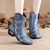 Retro Bohemian Women Ankle Boots Vintage Motorcycle Booties Ladies Shoes Woman