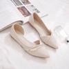 2025 New Fashionable Exquisite Women's Flat Shoes Trendy Versatile Casual Shoes Pointed Flat Bottom Temperament Single Shoes