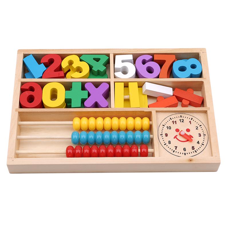 2018 Montessori Wooden Toys Educational Baby Montessori Materials Math Toys Children Digital Learnin