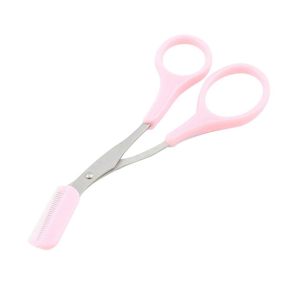 Women Eyebrow Trimmer Comb Eyelash Hair Scissors Cutter Remover Tool