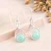 Natural Amazonite Gemstone 925 Sterling Silver Healing Earrings For Women 1.86" CE-15-23