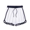Comfortable Simple Lace-Up Mid-Waist Loose Sports Casual Shorts Women Shorts Pure-White 962528302-1