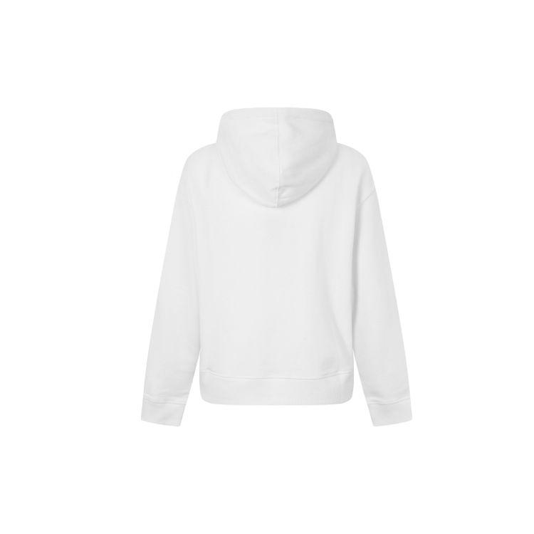 Calvin Klein Embroidered Logo Hoodie Women Tops Bright-White 40WH100-YAA