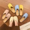 Baotou Half Slippers Women's Outer Wear 2025 New Spring and Summer Square Head Suede Light Mouth Soft Low Heel Slippers Flat Heel Shoes