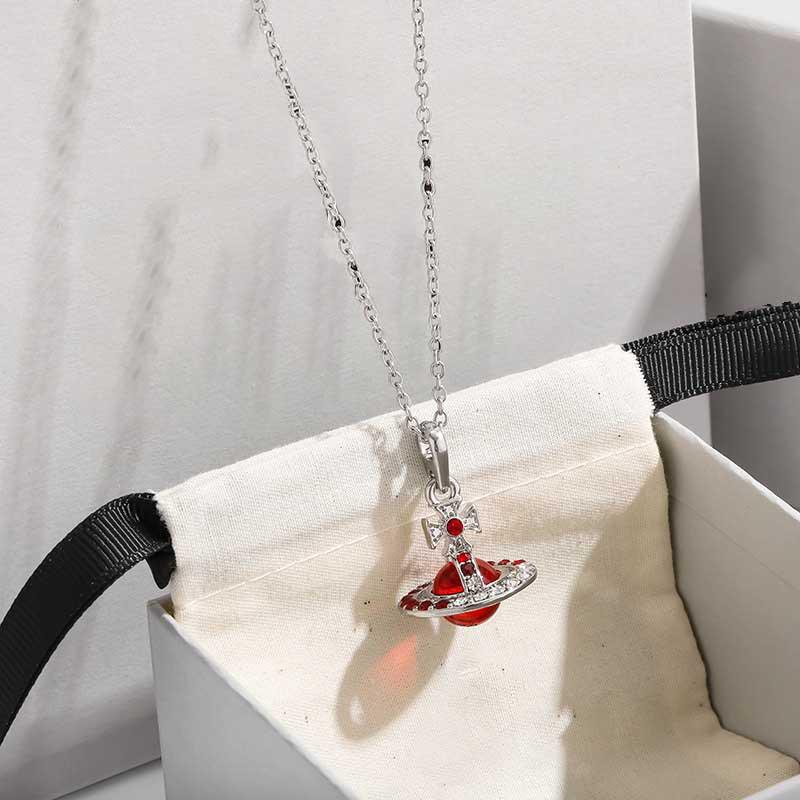 Комплект колье и серег «Императрица Цыси Сатурн Градиентный Бриллиант Сфера» для женщин