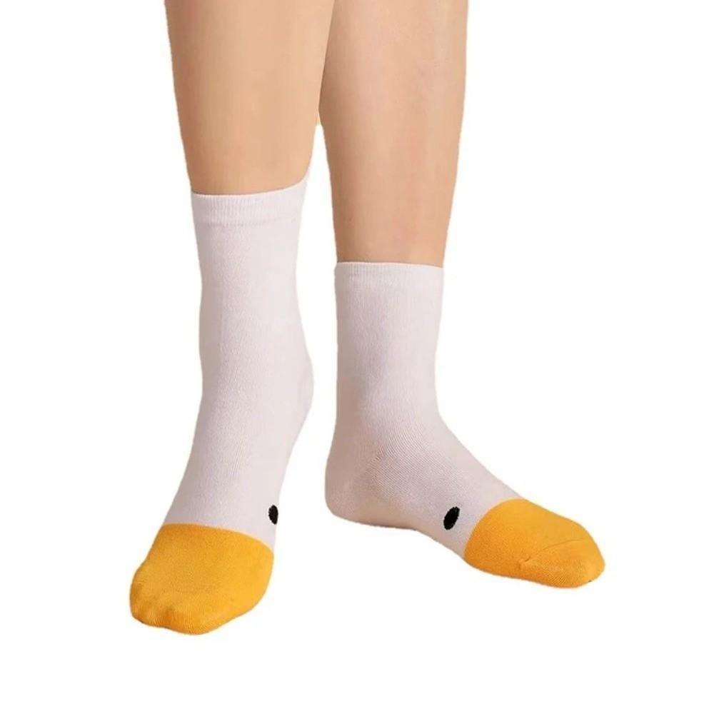 Soft Goose Duck Printed Socks Breathable Mid Tube Sock Funny Warm Socks Women Men Universal