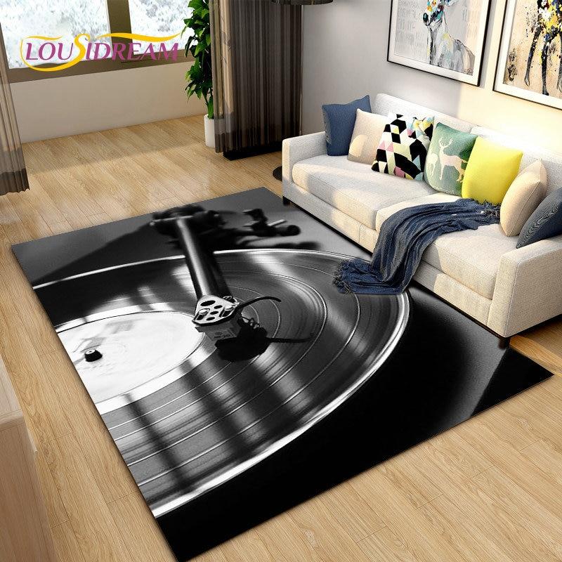 3D Creative Music Cartoon Area Rug Large,Carpet Rug for Living Room Bedroom Sofa Doormat Decoration,kids Play Non-slip Floor Mat