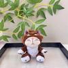 Cuddly Lucifer Cartoon Cat Plush Keychain Fun Gray Pink Brown Bag Pendant Charm
