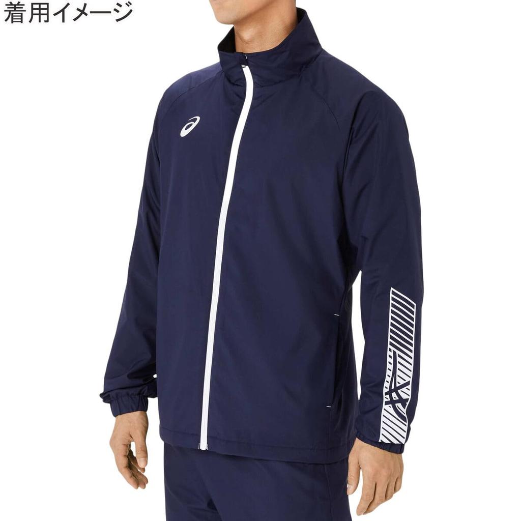 Training Wear Tricot Breaker Jacket 2031E745 Midnight X Brilliant White 2XL [ASICS] Men's