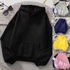 2025 Hot Sale Woman Pure Color Hoodie Urban Casual Fashion Hooded Sweatshirts All Season Female Trend Sporty Pullover Streetwear