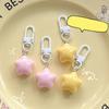 Kawaii Star Pendant Keychain Cute Candy Color Pentagram Key Holder For Girls Bag Pendant Decoration