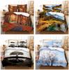3D Printed Bedding Set Bedroom Scenery Quilt Cover and Pillowcase 2/3pcs AU/EU/US Double Queen King Bed Cover